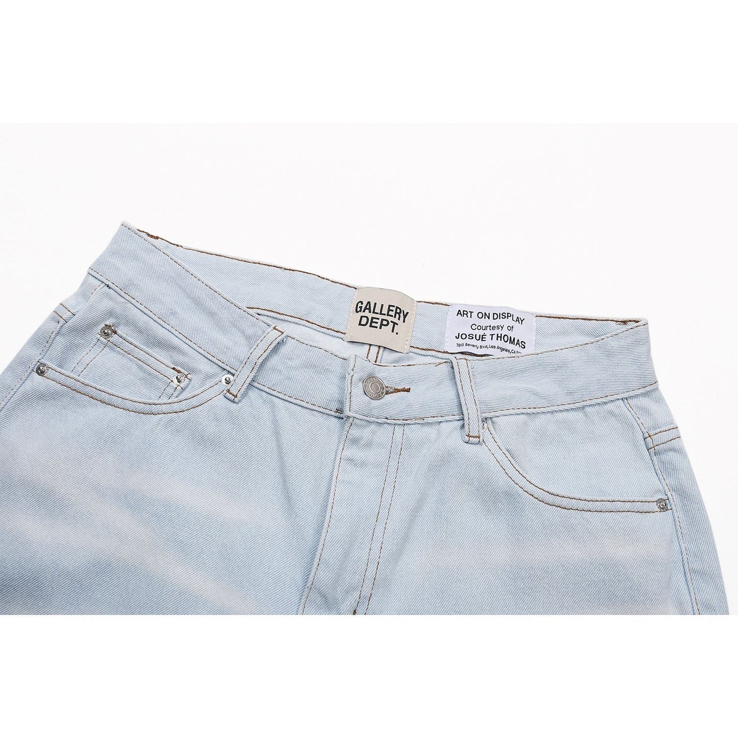 Gallery Dept Jeans Splicing Contrast Color Casual Denim Trousers