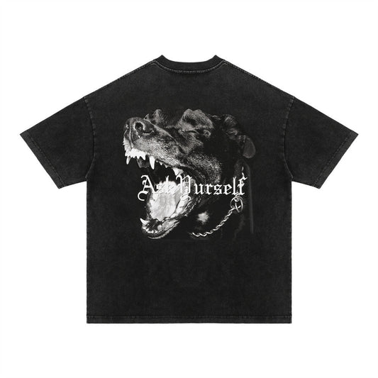 Askyurself T-shirts Dark Style Animal Print Men's Loose
