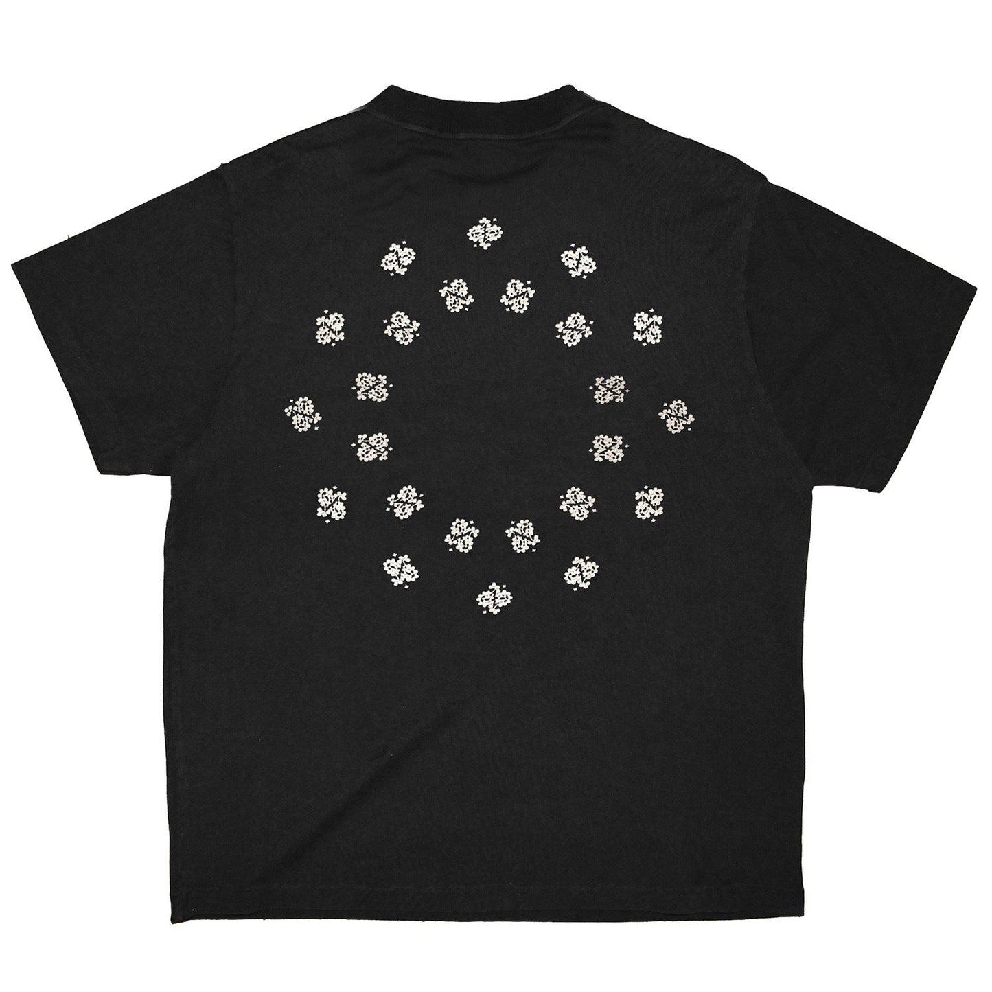 Askyurself T-shirts Paisley Loose Distressed Three-Dimensional Embossed Pattern