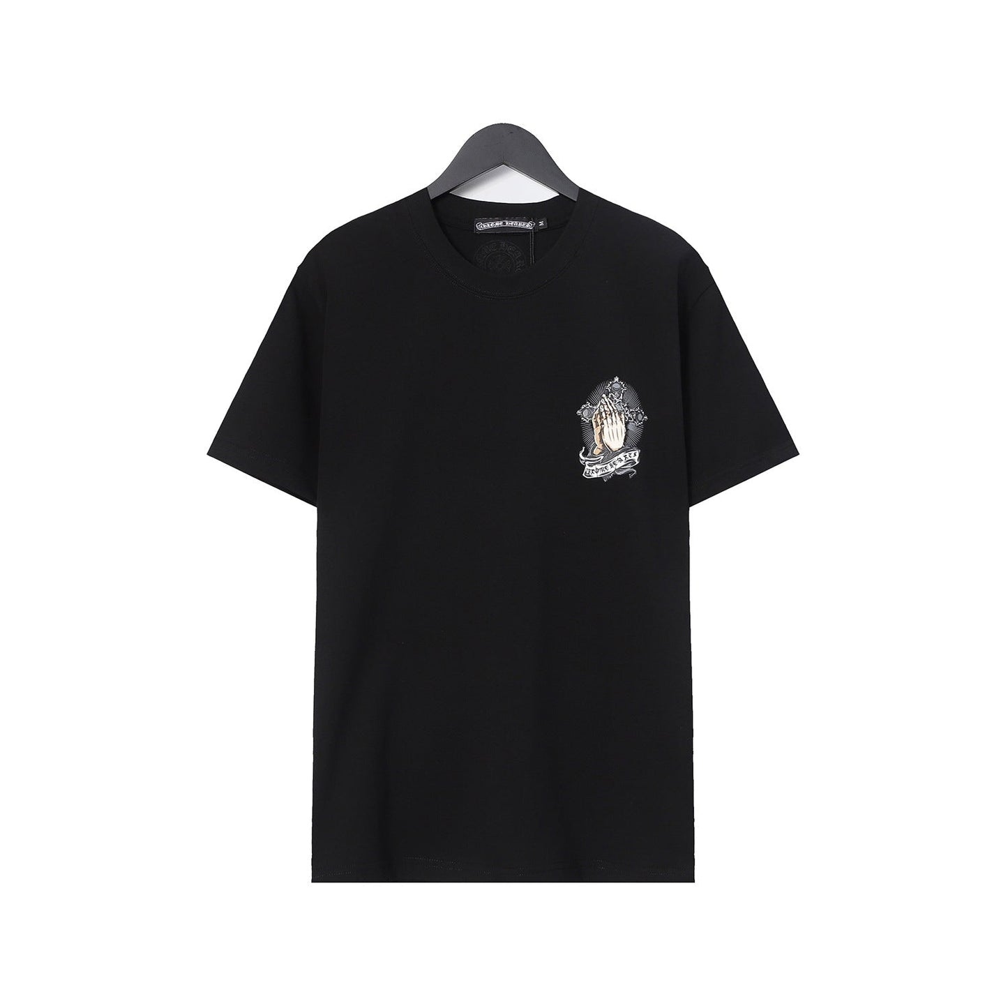 CHH Chrome Heart T Shirts Croix Hands Ribbon Cross