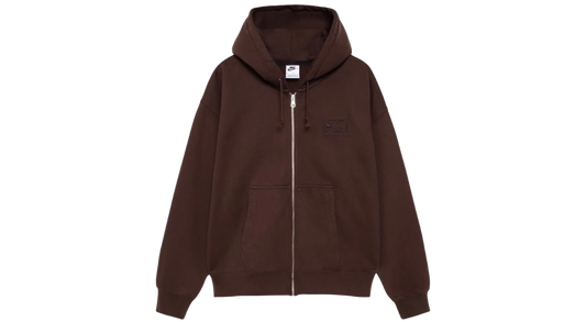 Stussy x Nike Stone Washed Fleece Zip Hoodie Dark Cinder